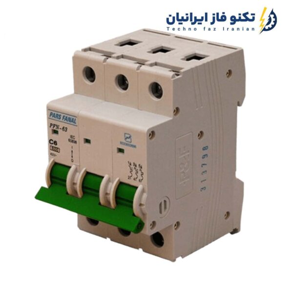 کلید مینیاتوری 3 پل 25 آمپر پارس فانال مدل PFN-3P