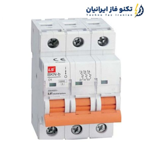 کلید مینیاتوری 3 پل 6 آمپر  LS ال اس سه فاز BKN-3P-C6A